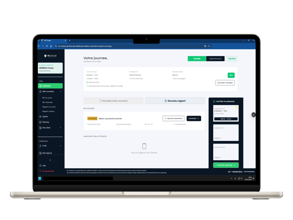 Logiciel gestion agence sécurité privée - MC TRACKER